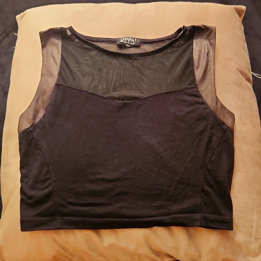 Black crop top